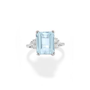 Anello con acquamarina 