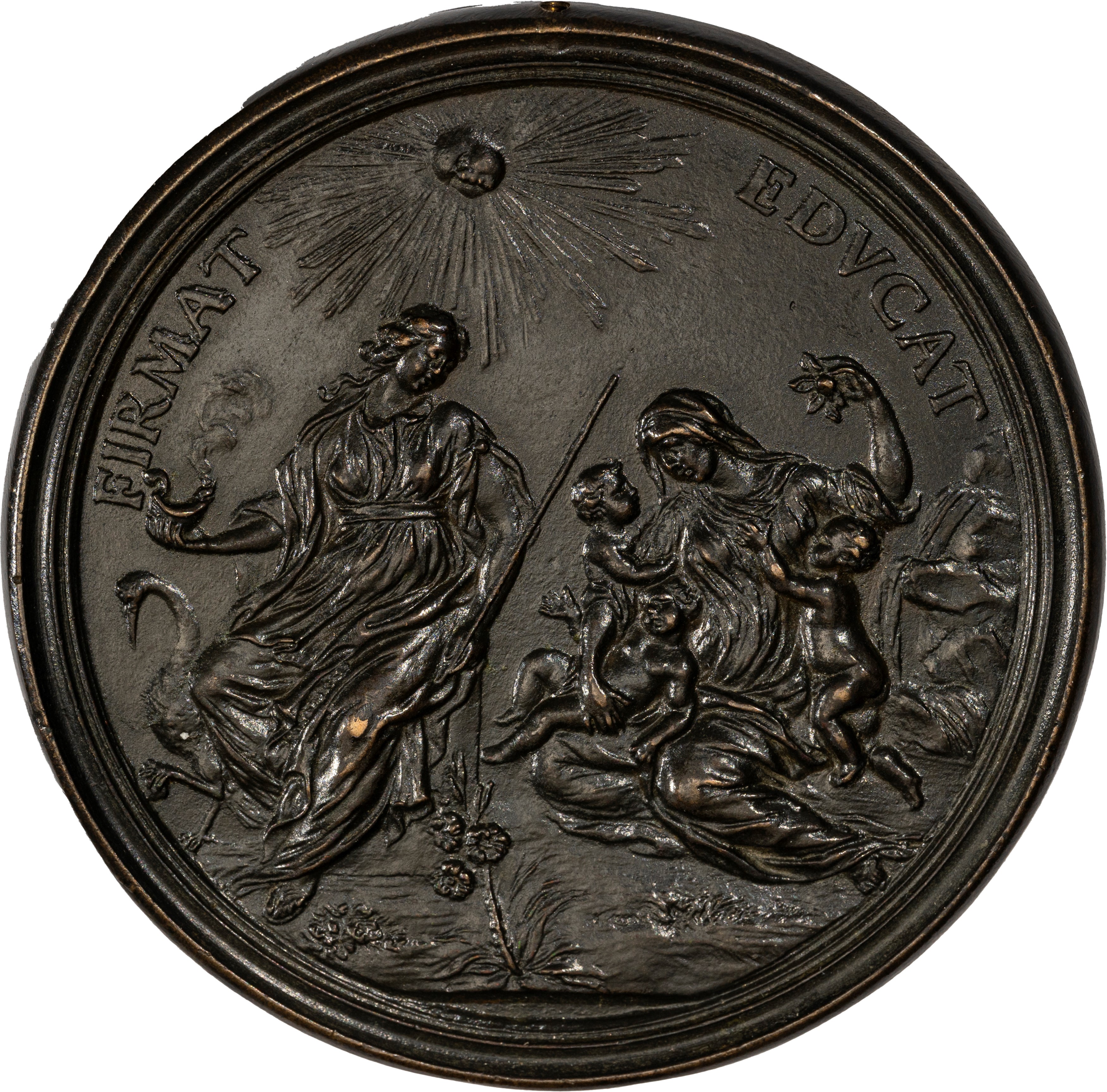 Lotto di nove medaglie commemorative in bronzo. Fine secolo XVII/metà secolo XVIII