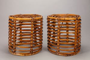 Agnoli Tito - Coppia di sgabelli