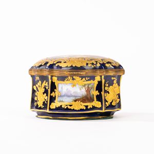 Polychrome porcelain casket, Sevres manufacture, late 19th century - early 20th century