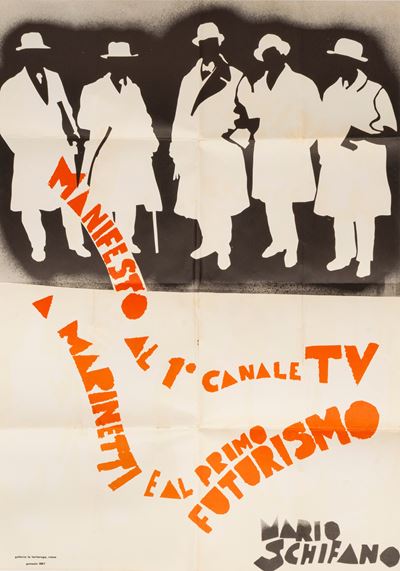 Manifesto al 1° Canale Tv a Marinetti e al Primo Futurismo