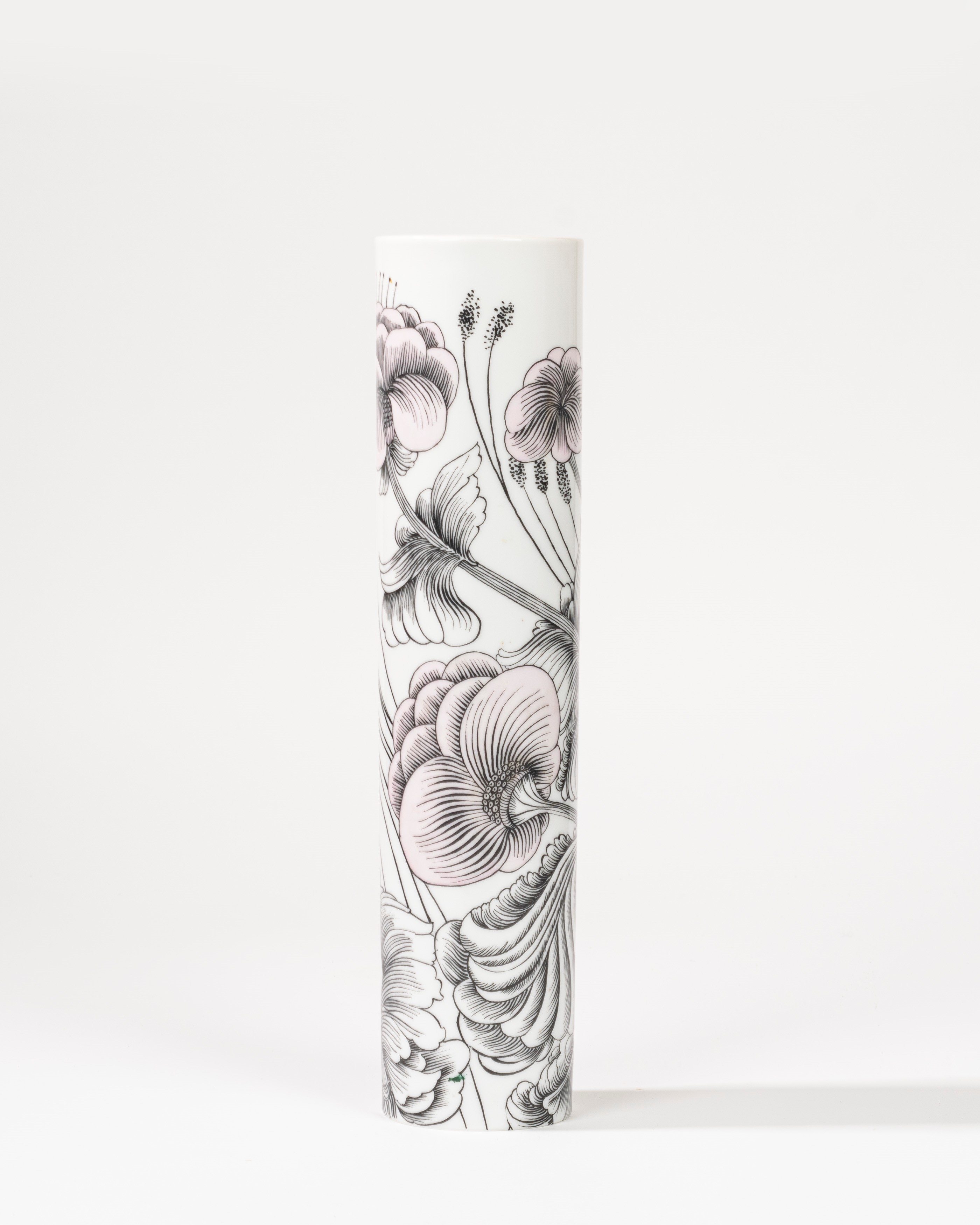 Vaso Cilindrico in Porcellana Policroma, Manifattura Rosenthal, Secolo XX