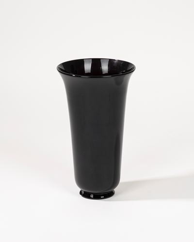 Vaso Venini in Vetro Nero