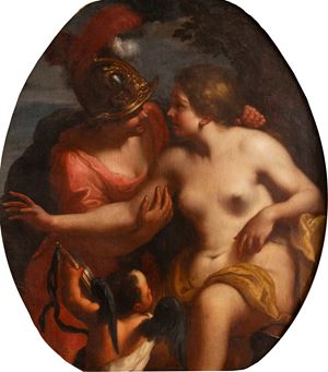 Due figure allegoriche (la Fortezza e la Verità?)