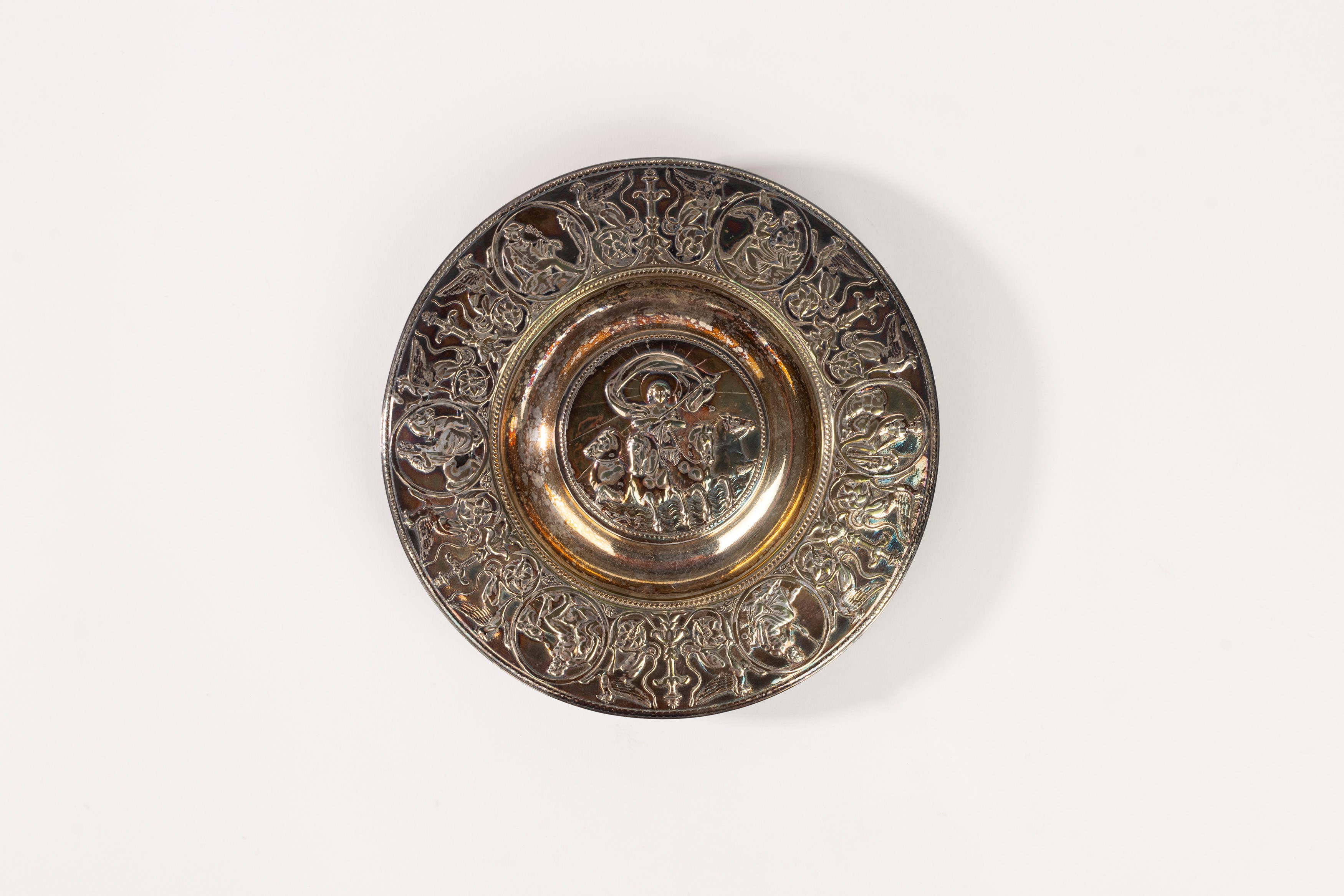 Calamaio in metallo argentato