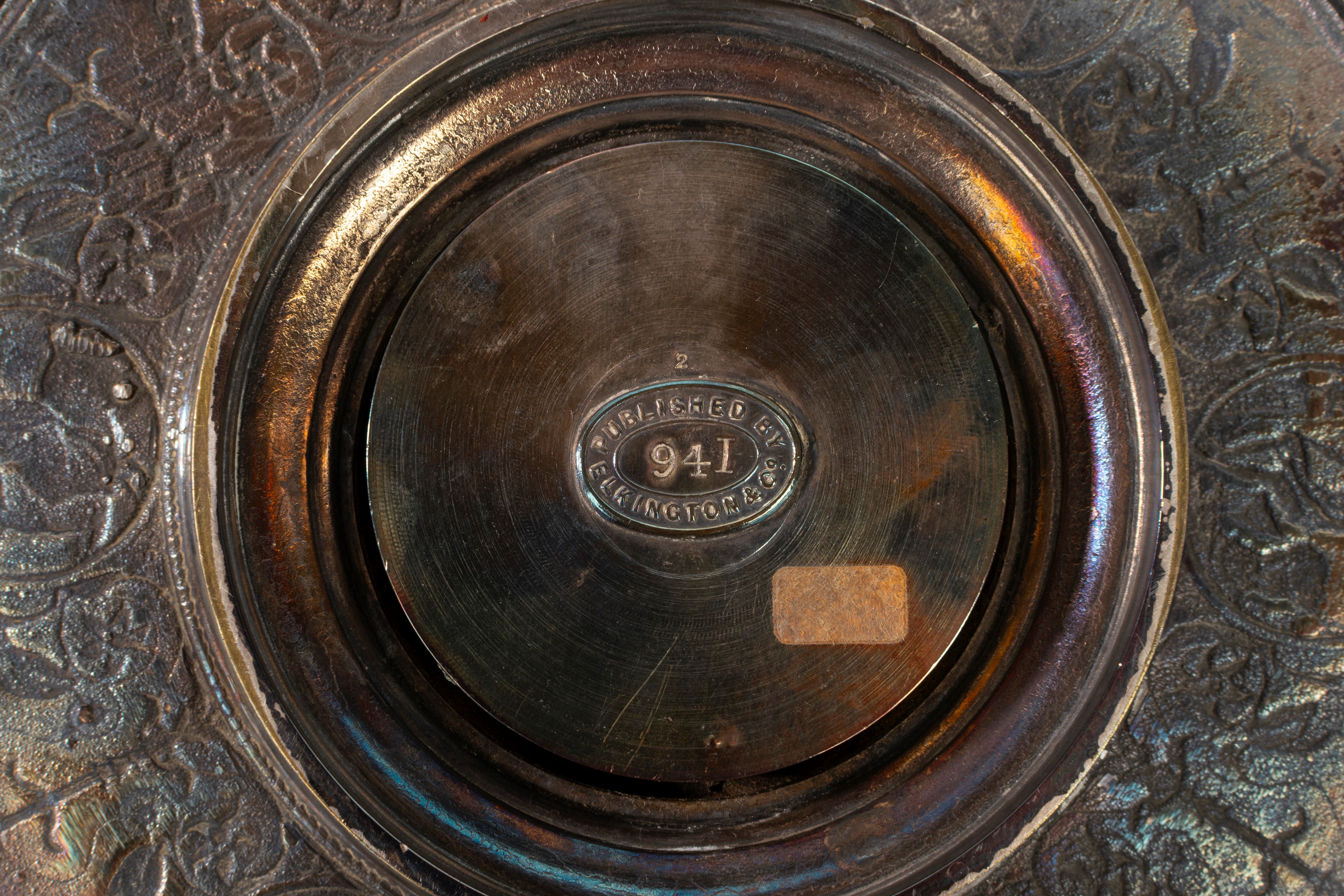 Calamaio in metallo argentato