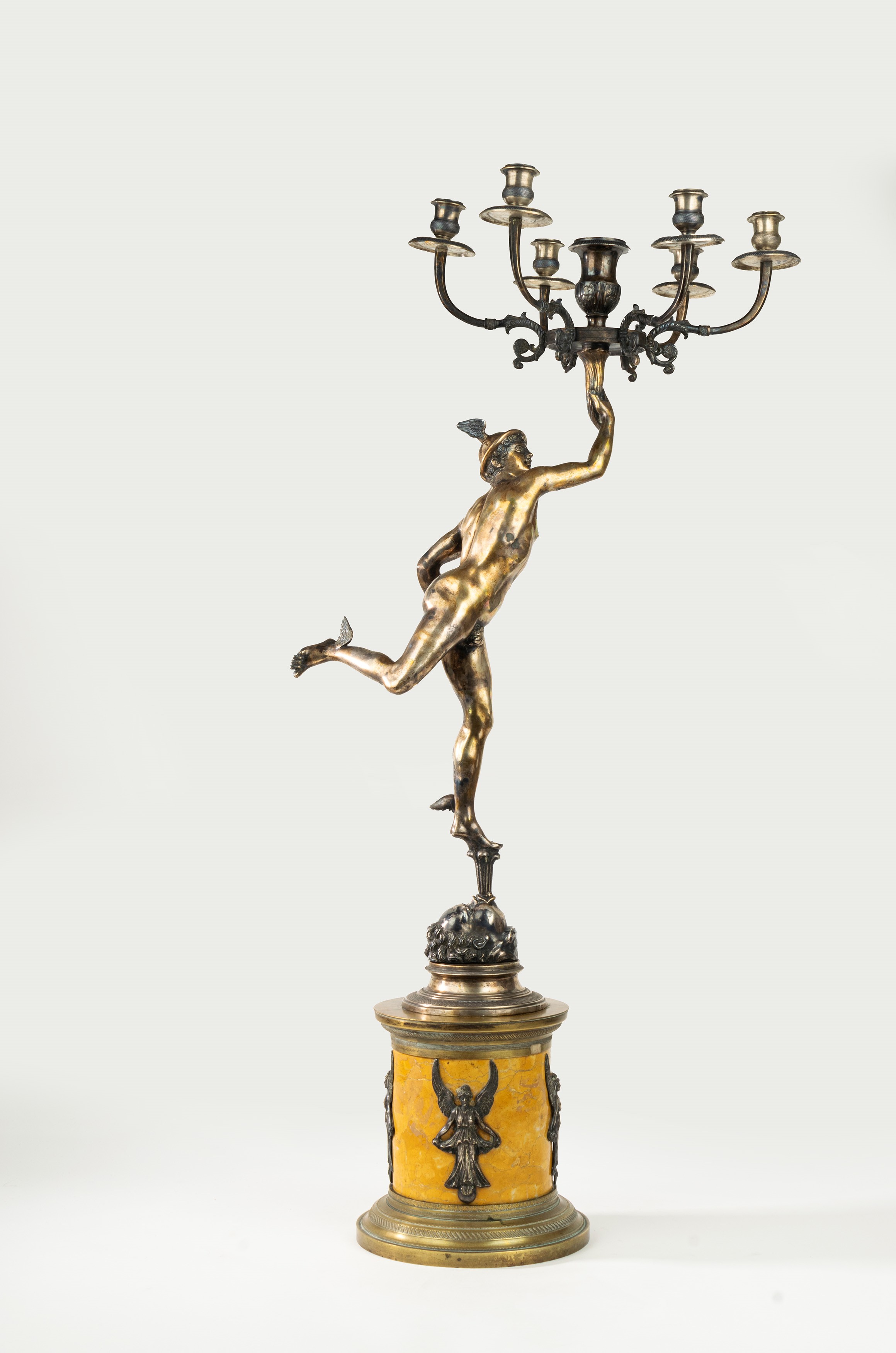 Candelabro con Fusto in Foggia di Mercurio Volante da Giambologna