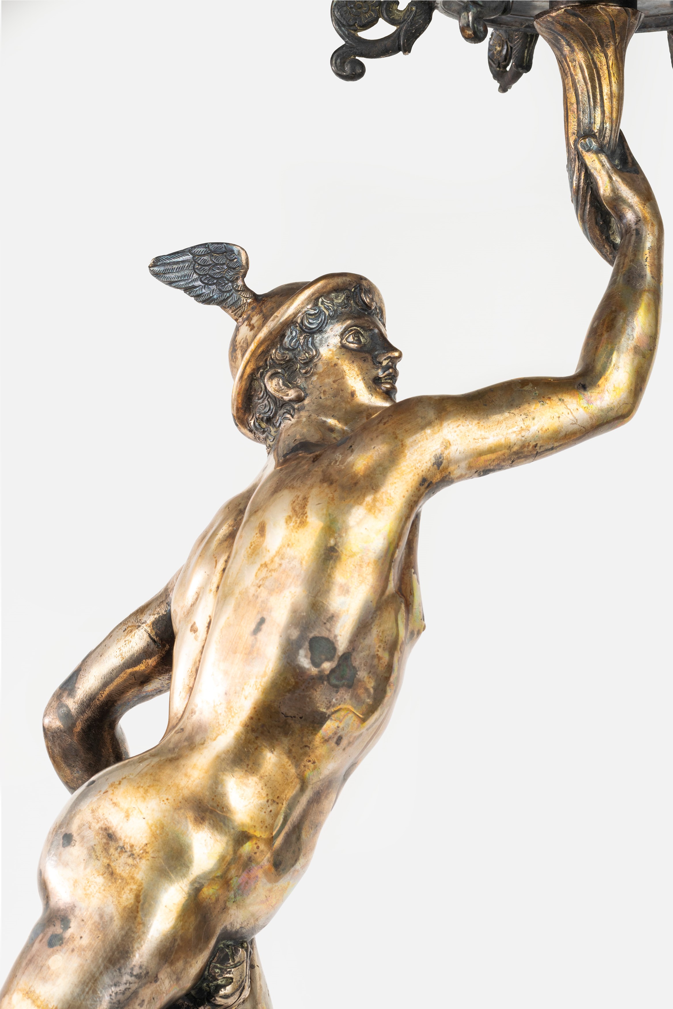 Candelabro con Fusto in Foggia di Mercurio Volante da Giambologna
