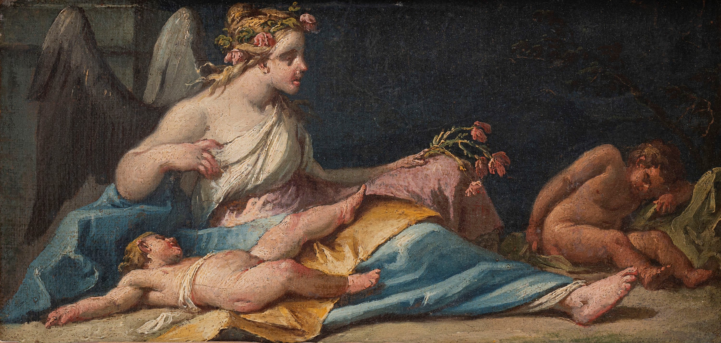 Scuola Veneta, Fine Secolo XVIII - Gaspare Diziani, Scena allegorica, olio su tela