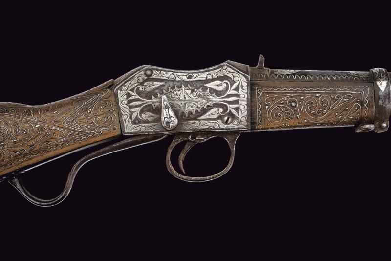 【希少】MARTINI アンティーク An interesting silver decorated short Martini-type carbine 1875