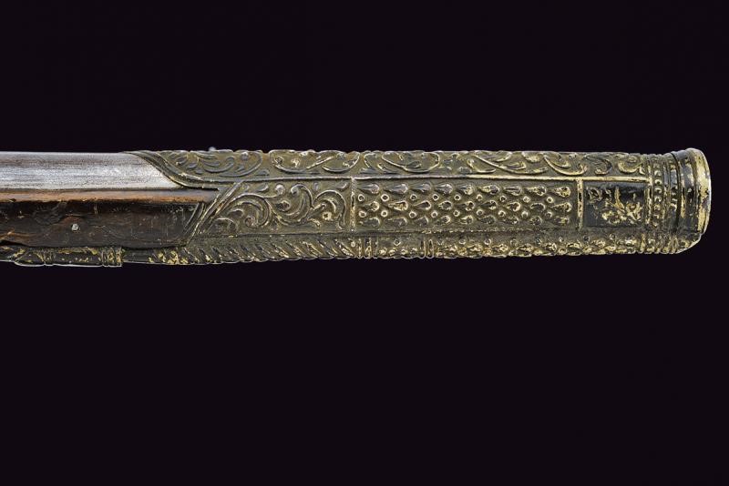 Bellissima Pistola a Pietra Focaia in Stile "ali Pasha" con Fornimenti in Argento
