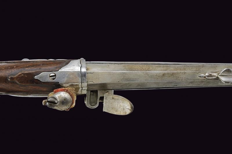 Rarissimo fucile a pietra focaia a retrocarica di Jacob Perret