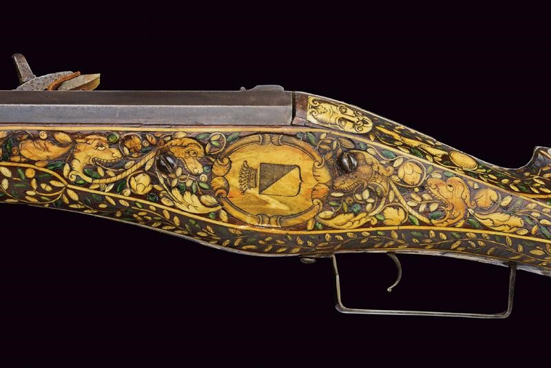 Importante moschetto a ruota di proprietà nobile