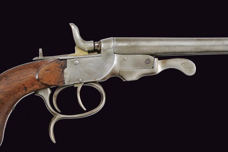 Pistola a percussione centrale a due canne