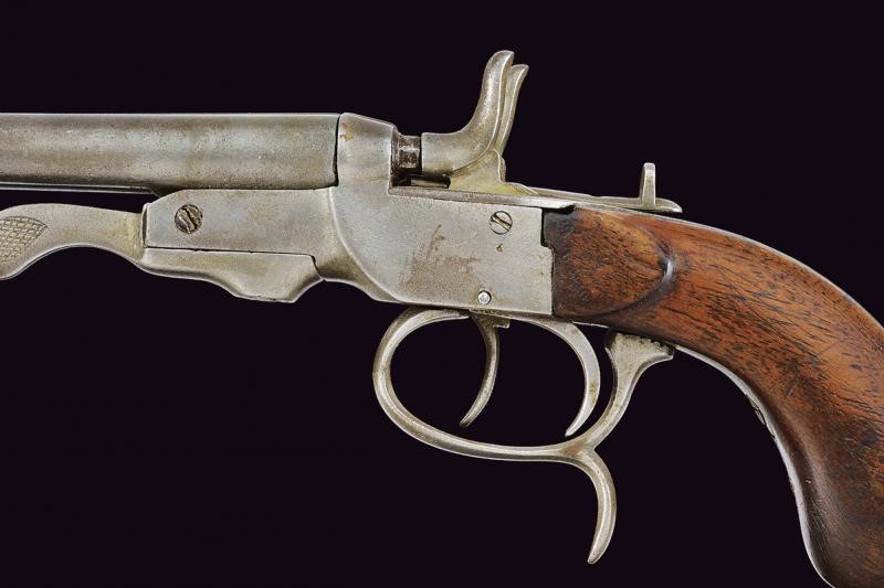 Pistola a percussione centrale a due canne