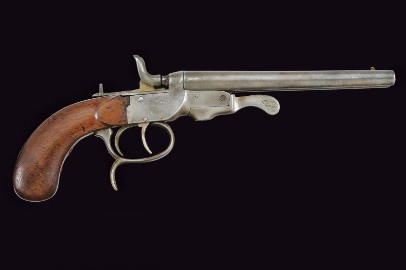 Pistola a percussione centrale a due canne