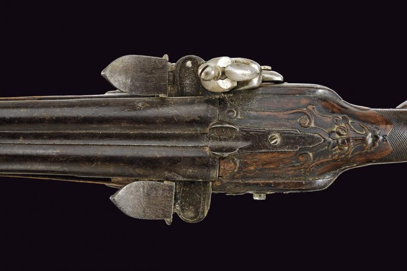 Pistola a Pietra Focaia a Due Canne di L. Droische