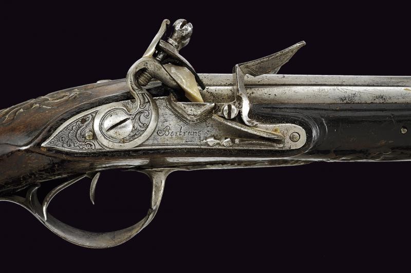 Pistola a Pietra Focaia a Due Canne di Bertrans