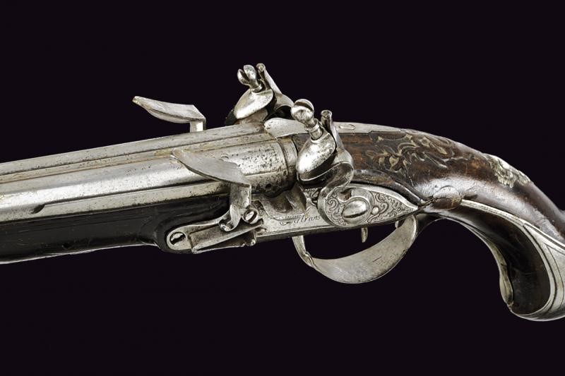 Pistola a Pietra Focaia a Due Canne di Bertrans