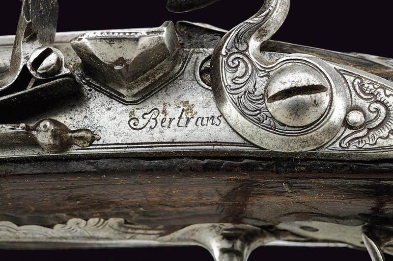 Pistola a Pietra Focaia a Due Canne di Bertrans