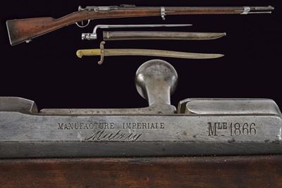 Fucile Chassepot Mod. 1866 a Retrocarica con Due Baionette