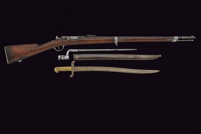 Fucile Chassepot Mod. 1866 a Retrocarica con Due Baionette