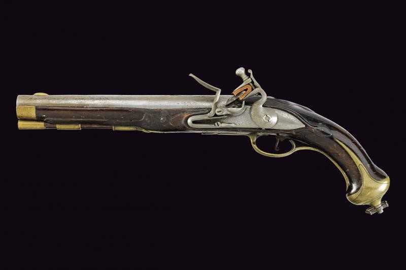 Rara Pistola a Pietra Focaia da Mancino