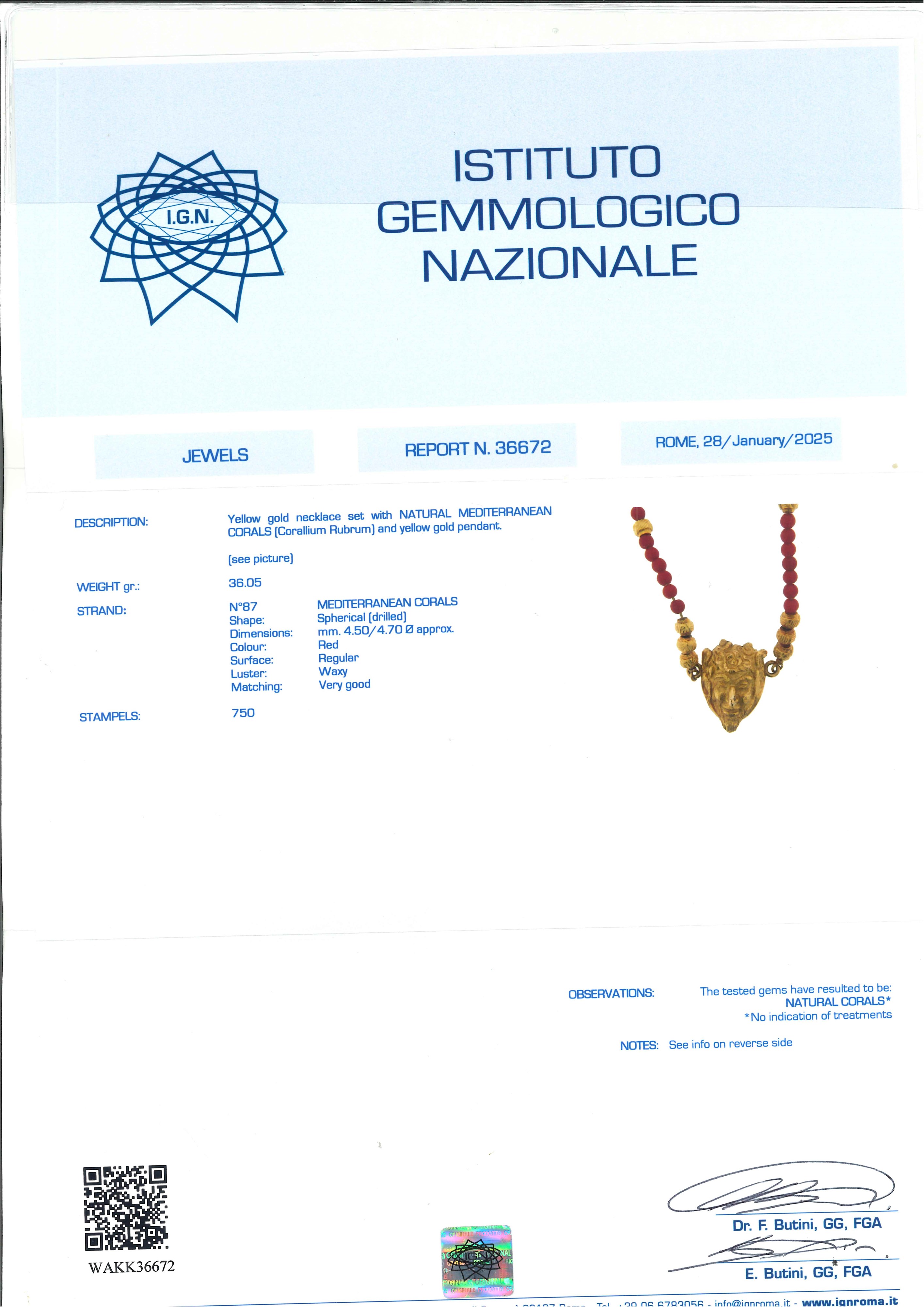 Collana con Corallo