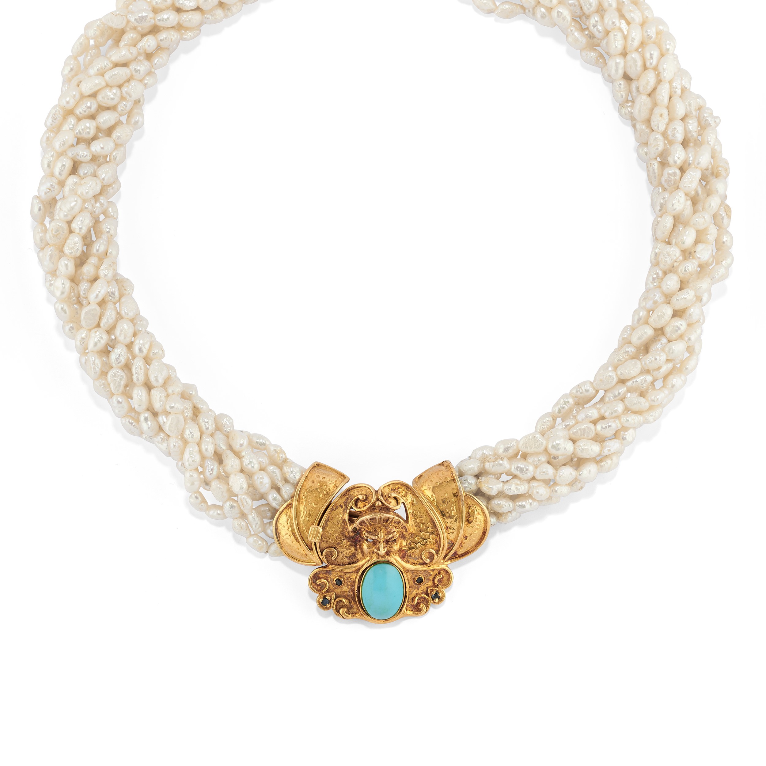 Collana e bracciale con turchesi