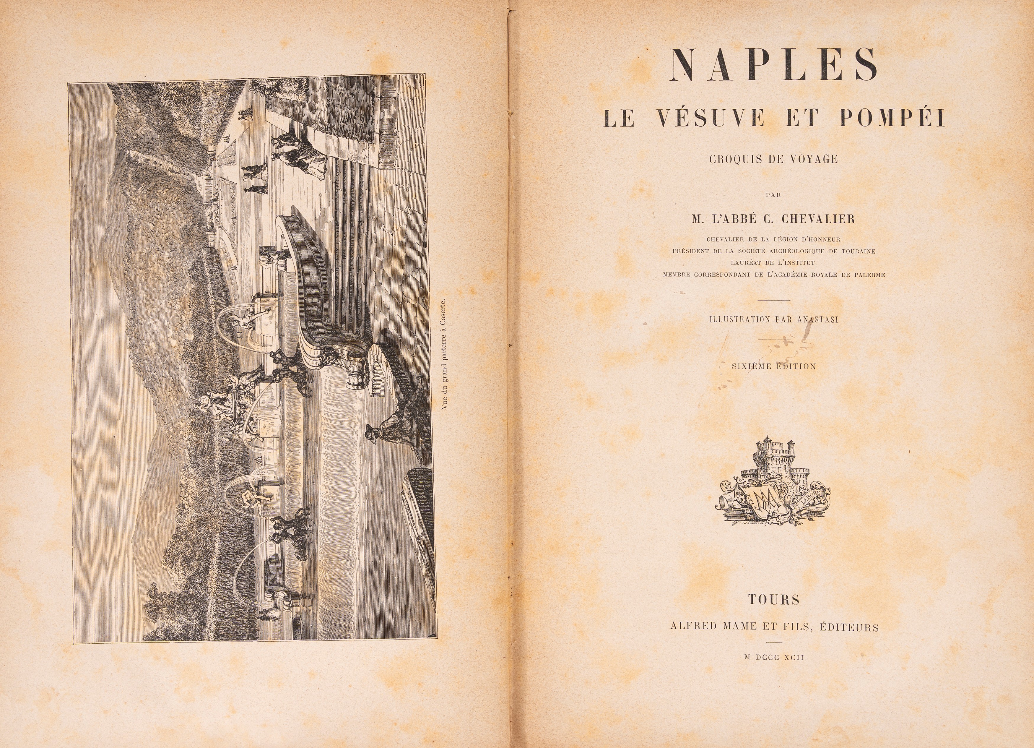 Casimir Chevalier - Naples Le Vésuve et Pompéi - Libro illustrato del 1892