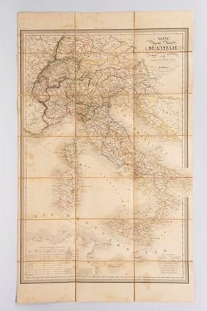 Carte Physique et Routiere de l'Italie