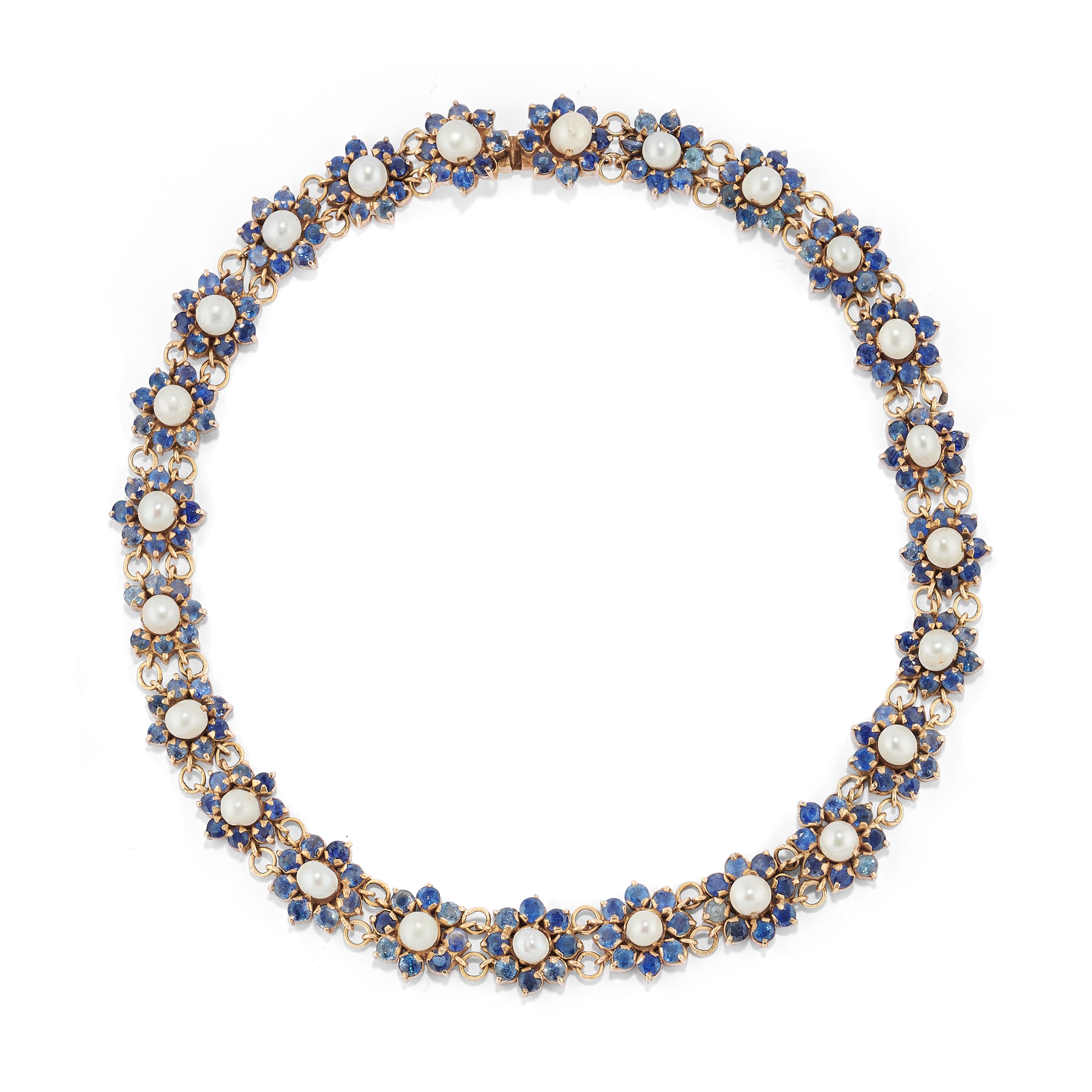 Demi Parure con Zaffiri e Perle