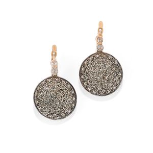 Diamond pendant earrings 