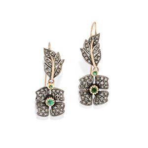 Emerald pendant earrings