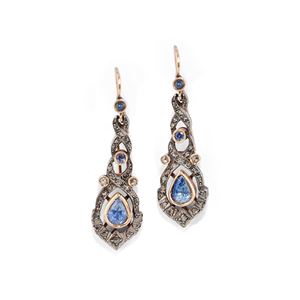 Sapphire pendant earrings