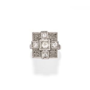 Square diamond ring