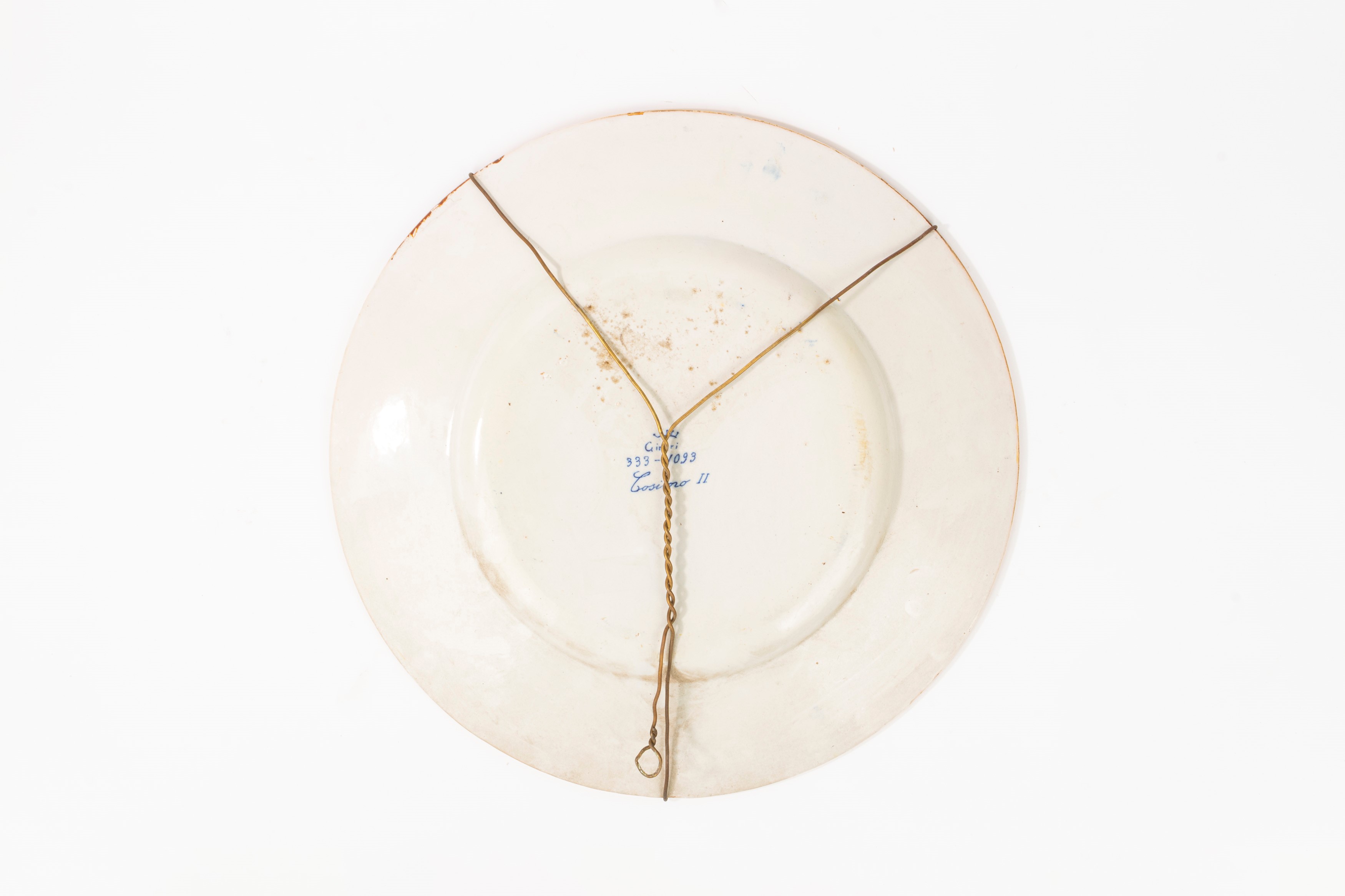 Piatto da Parata in Maiolica Policroma. Manifattura Ginori, Fine Secolo XIX