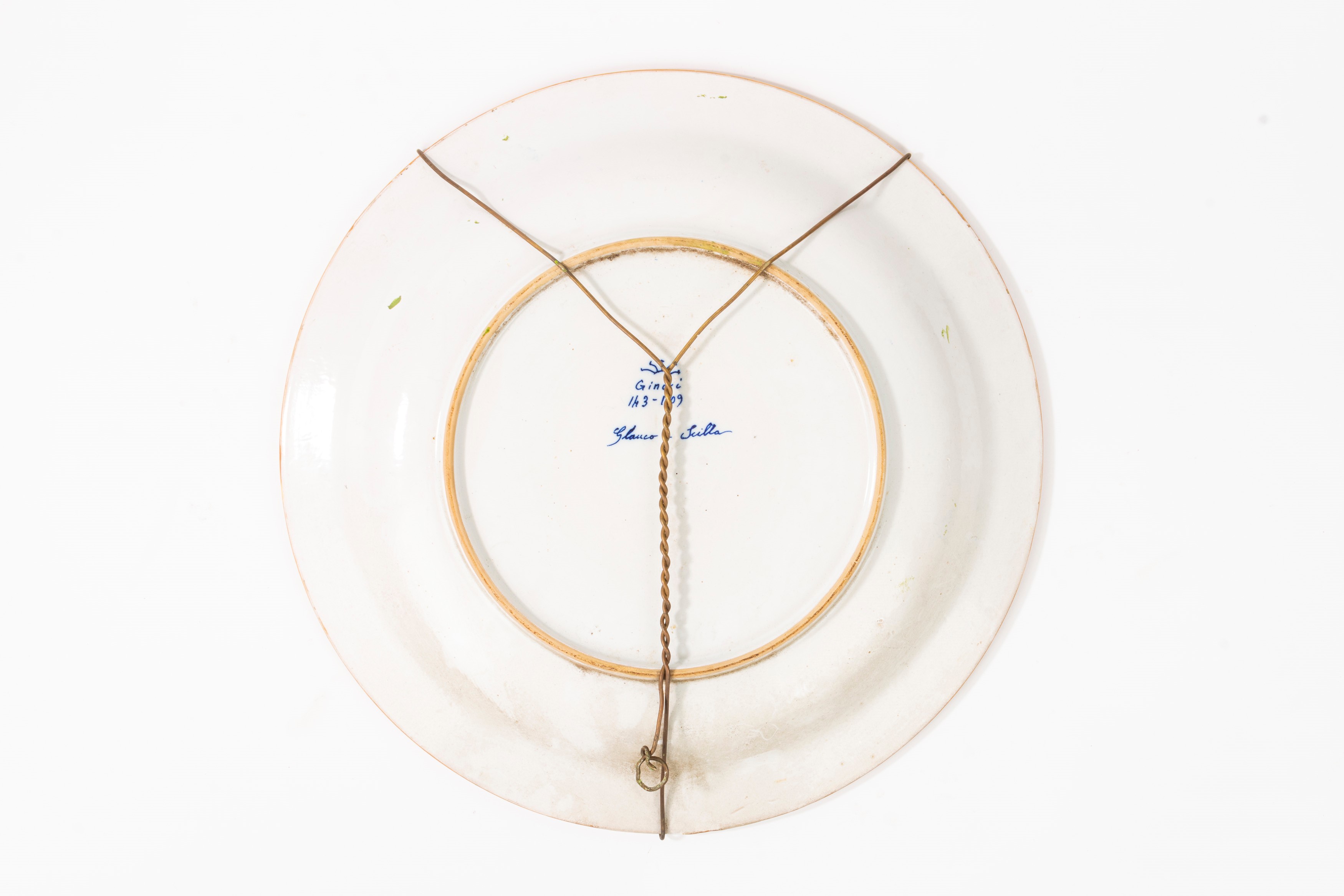 Piatto da Parata in Maiolica Policroma. Manifattura di Ginori, Fine Secolo XIX