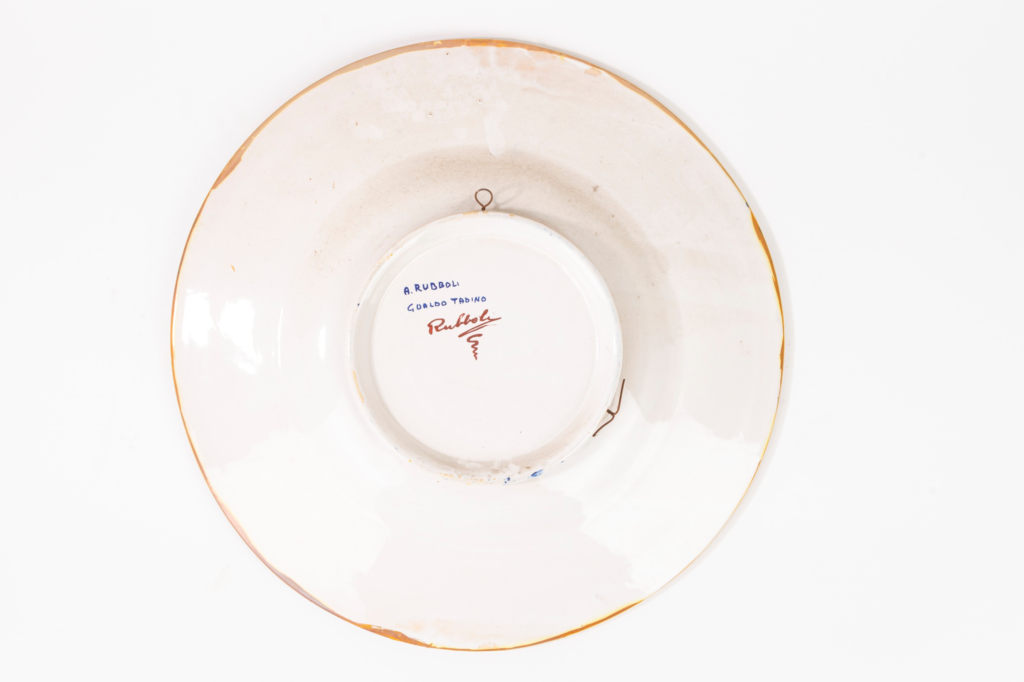 Piatto da Parata in Maiolica Policroma a Lustro. Alberto Rubboli, Gualdo Tadino,fine Secolo XIX/X...