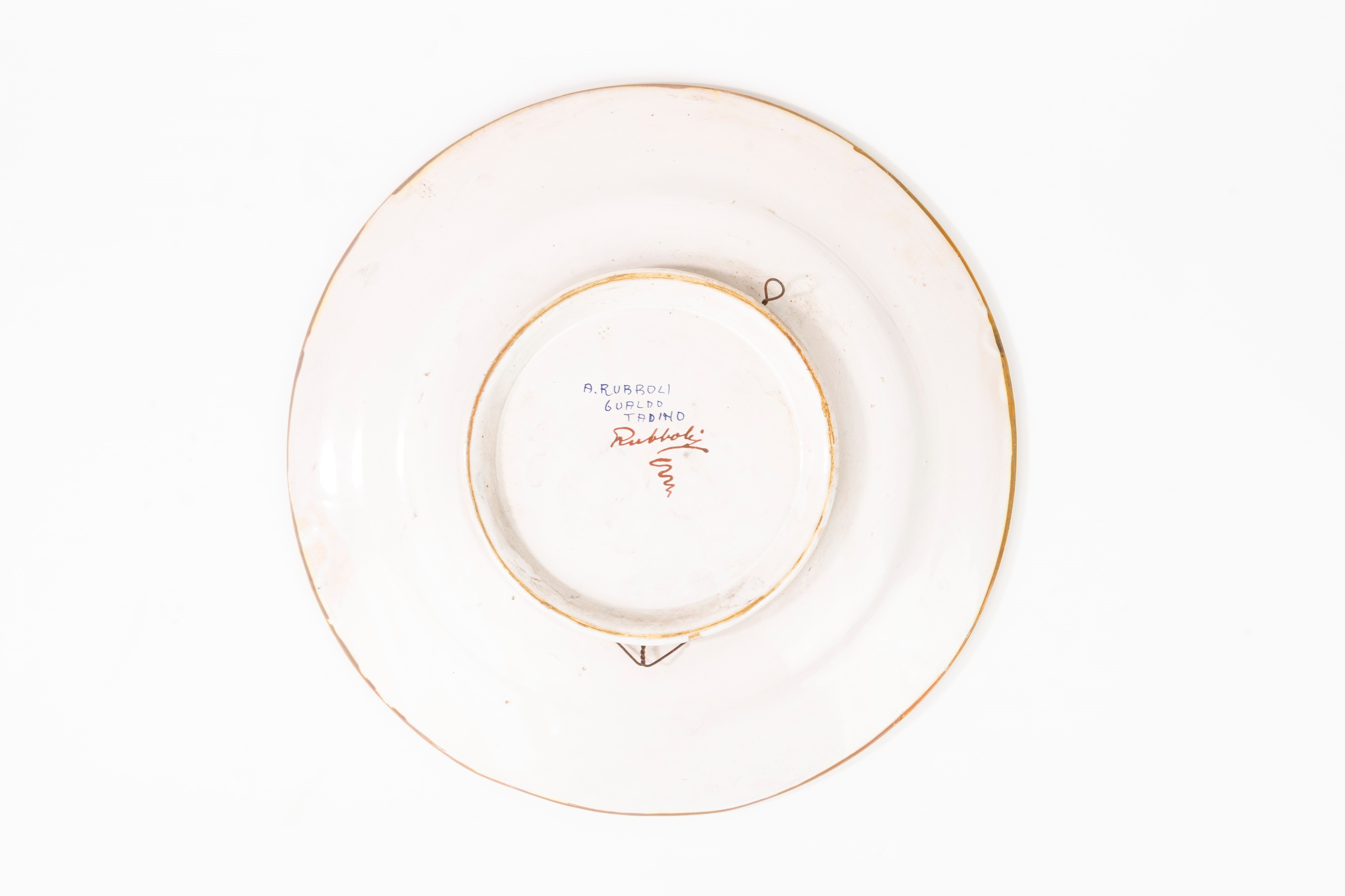 Piatto da Parata in Maiolica a Lustro. Alberto Rubboli, Gualdo Tadino, Fine Secolo XIX/XX
