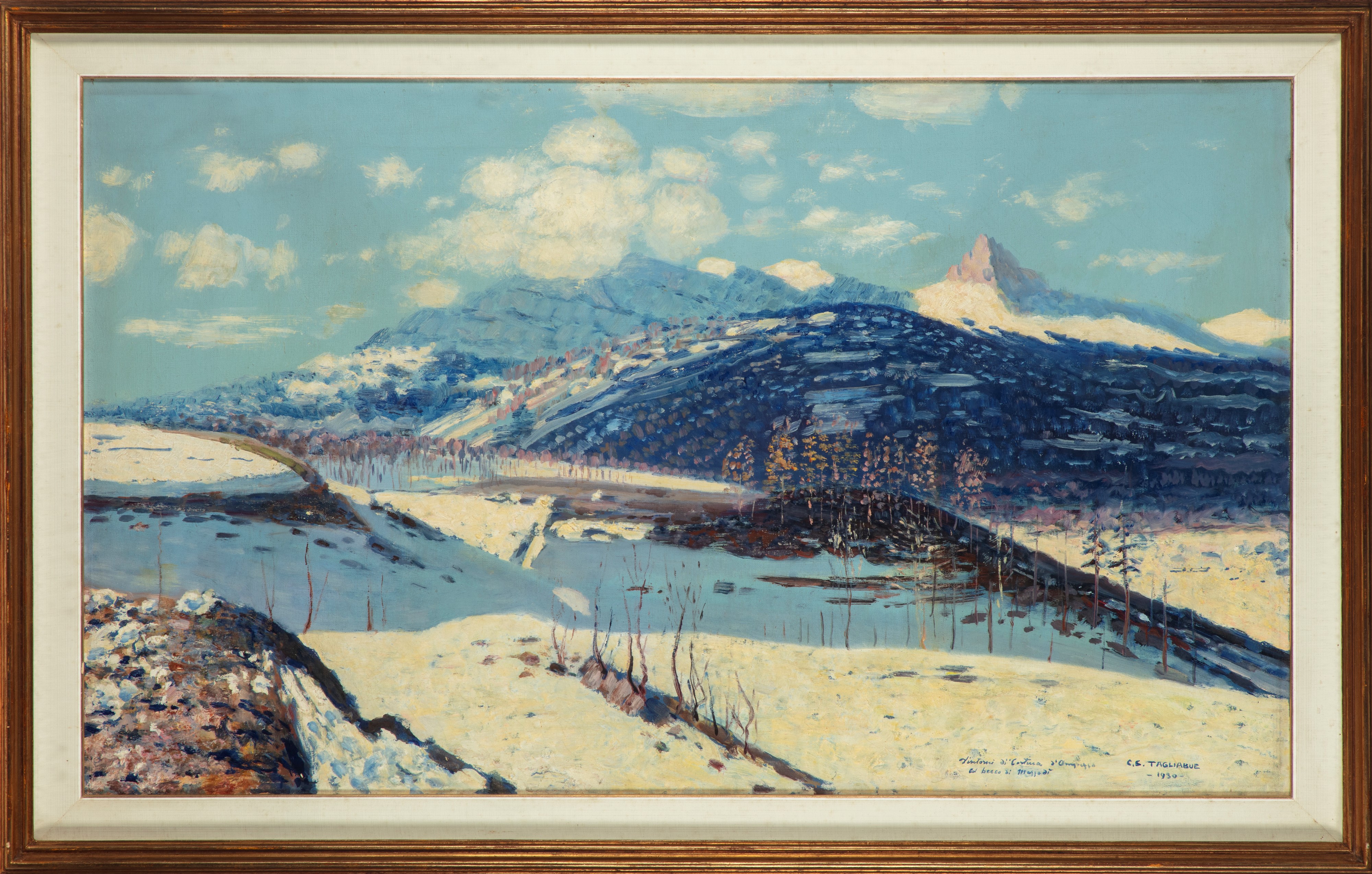 Carlo Costantino Tagliabue - Dintorni di Cortina D'ampezzo con il Becco di Mezzodì