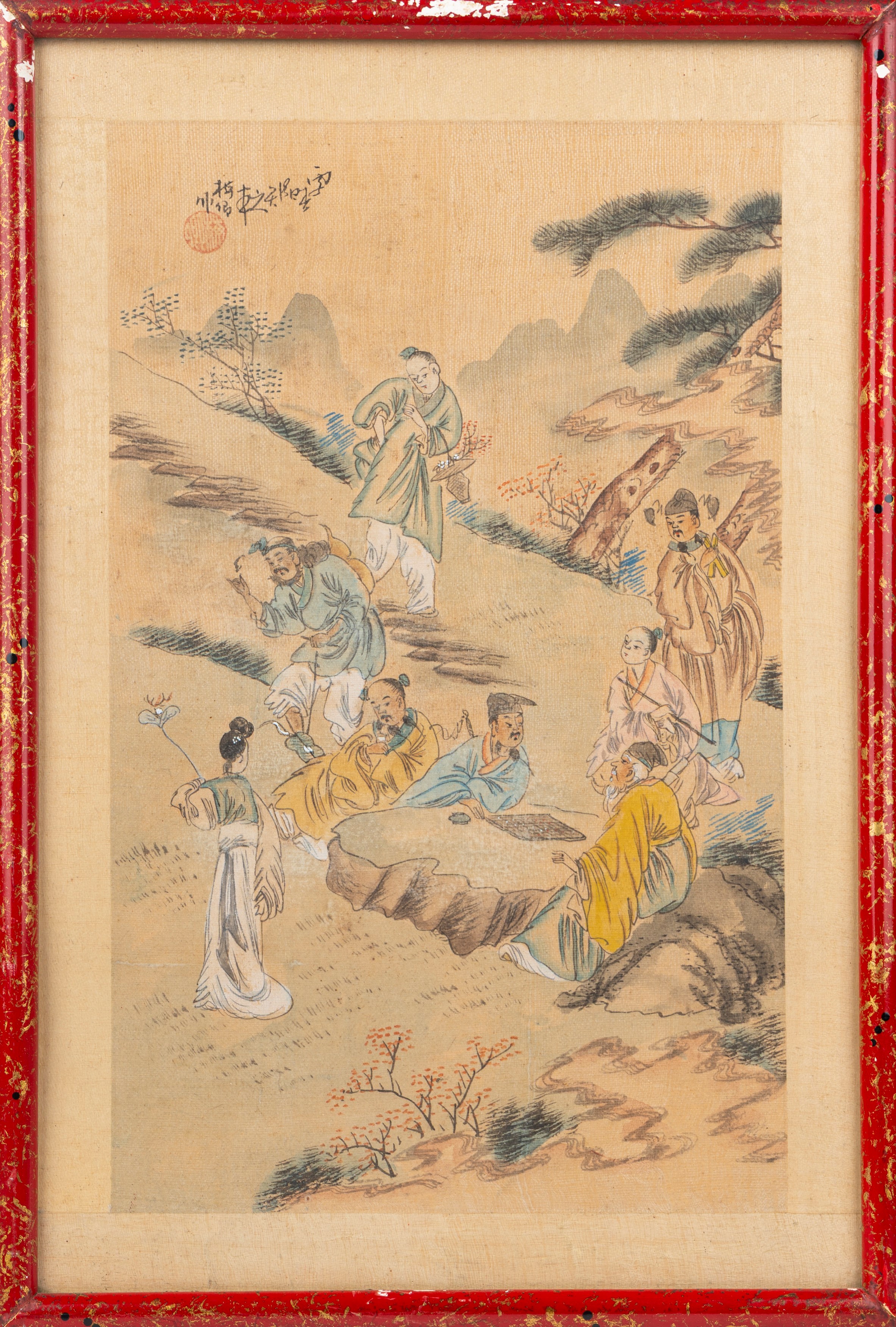 Quattro Dipinti su Carta, Cina, Metà Secolo XX