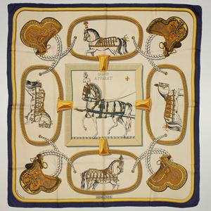 Grand Apparat silk twill scarf