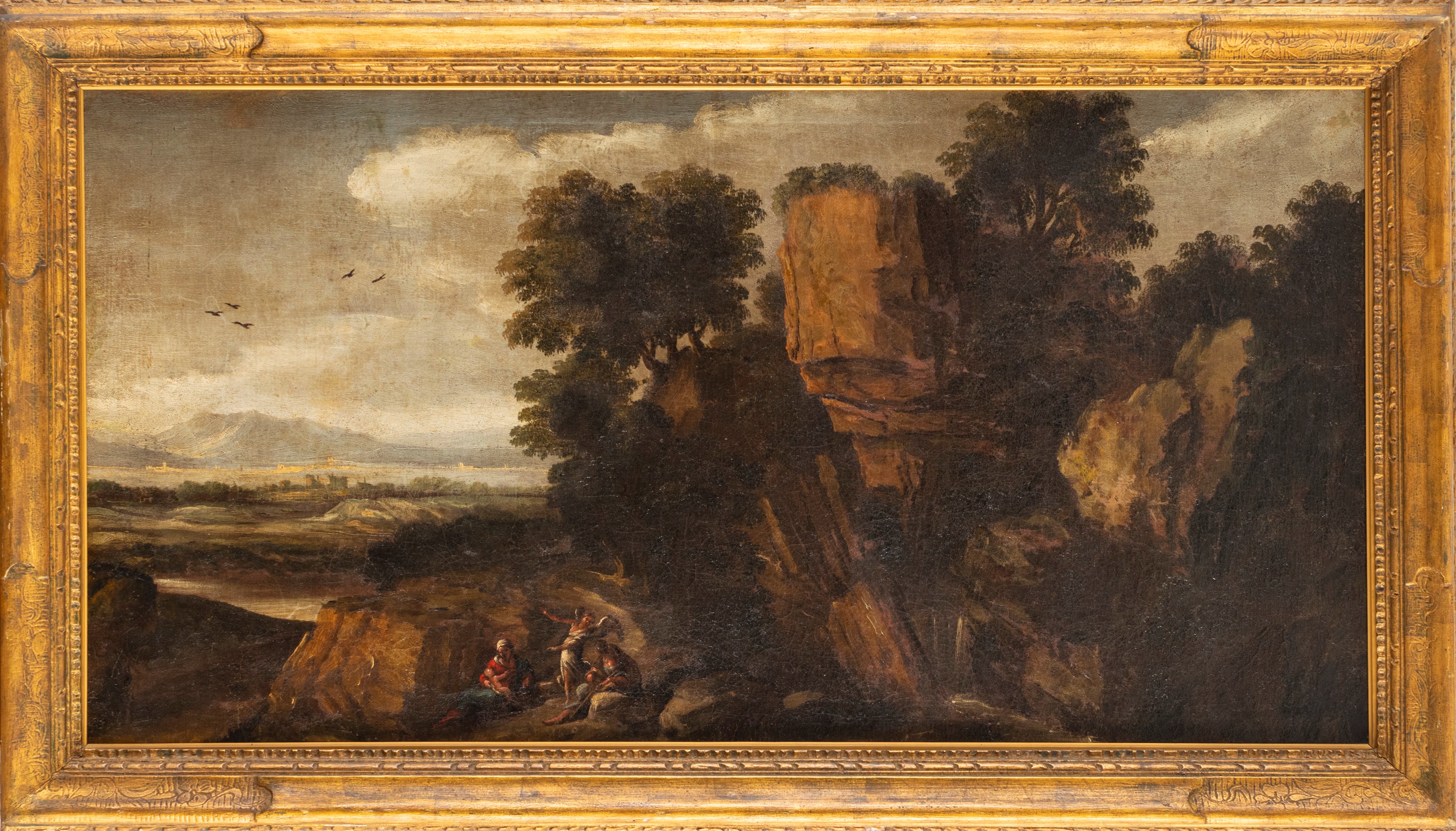 Scuola Romana, Secolo XVII - Paesaggio Arcadico con Figure