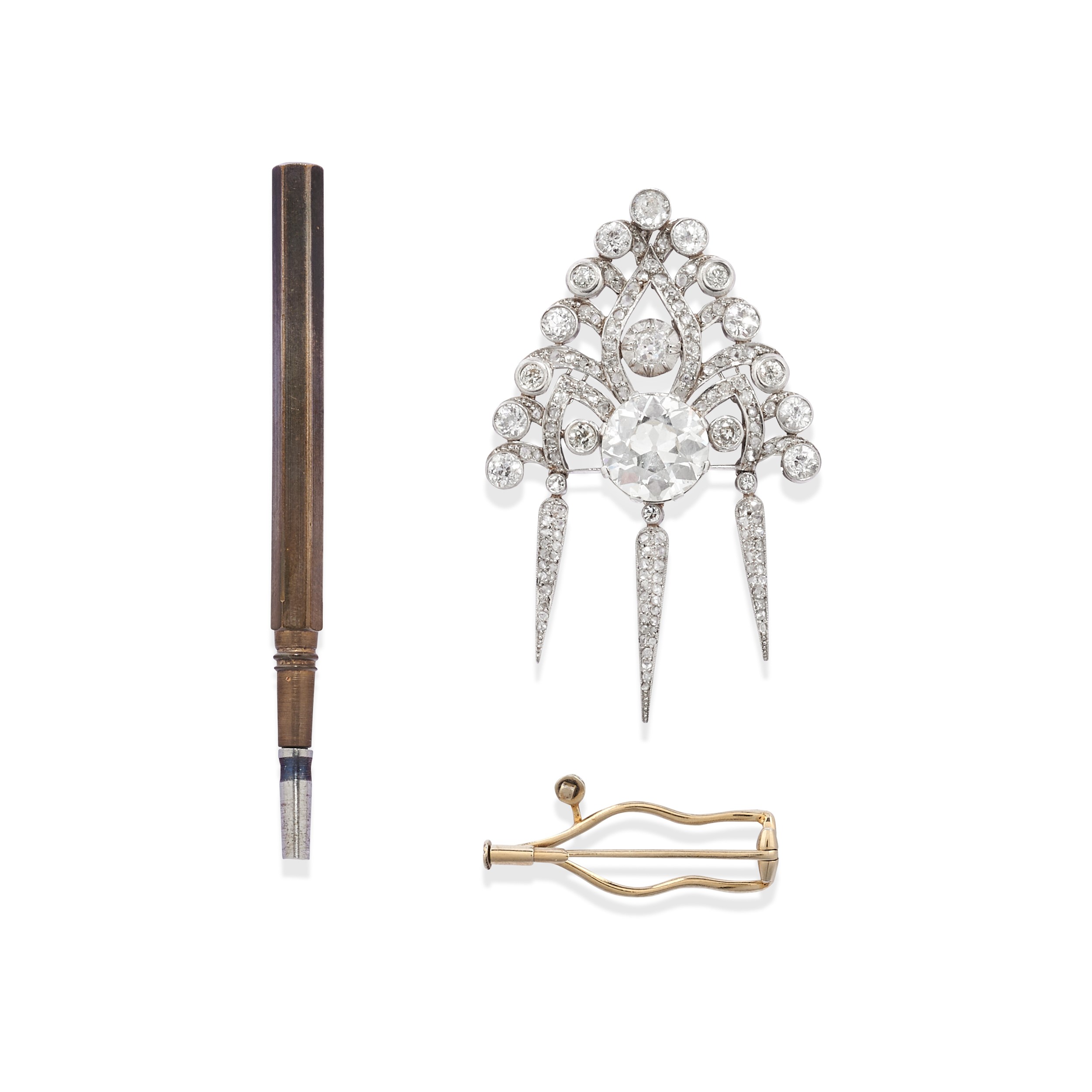 Pendente-spilla con diamanti