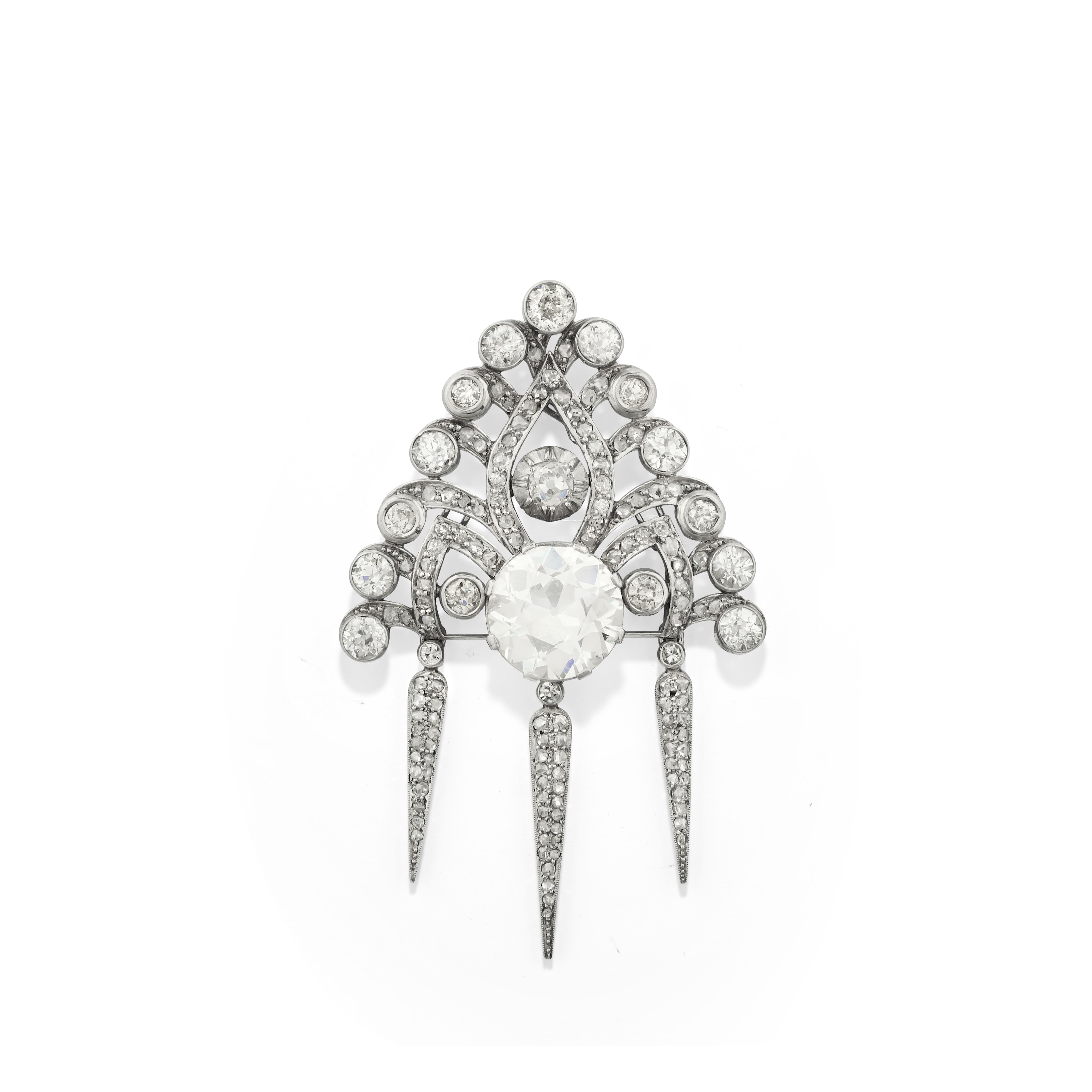 Pendente-spilla con diamanti