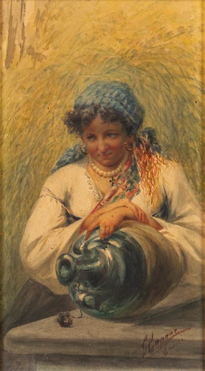 Maiori, Giovane Donna con Brocca