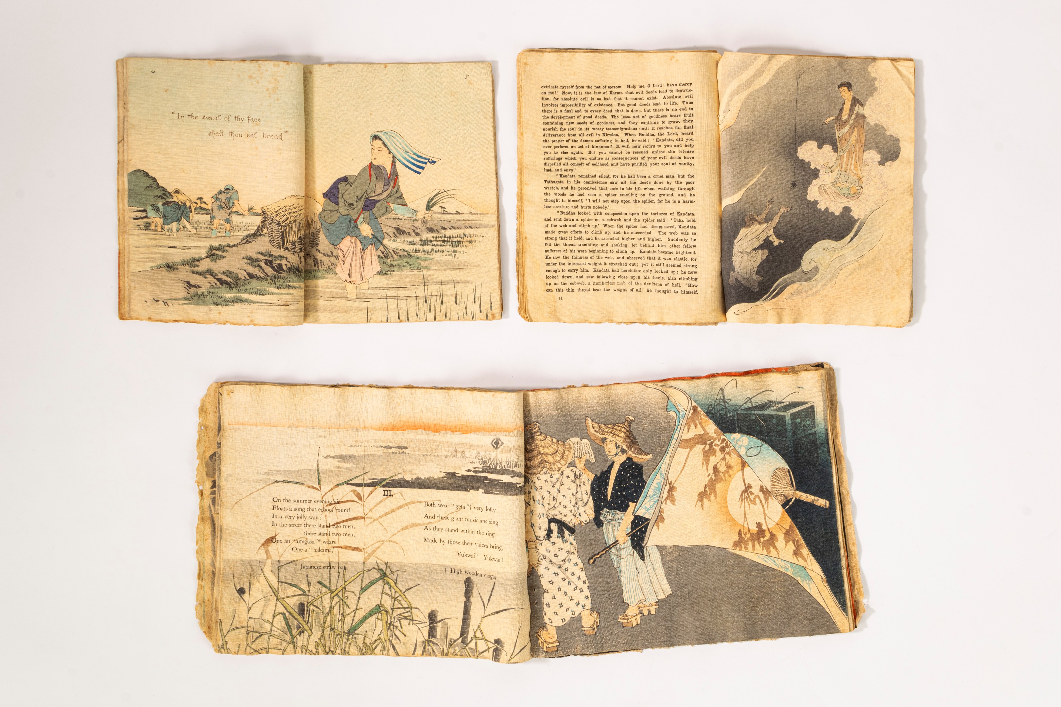 Tre Album di Xilografie Giapponesi su Carta