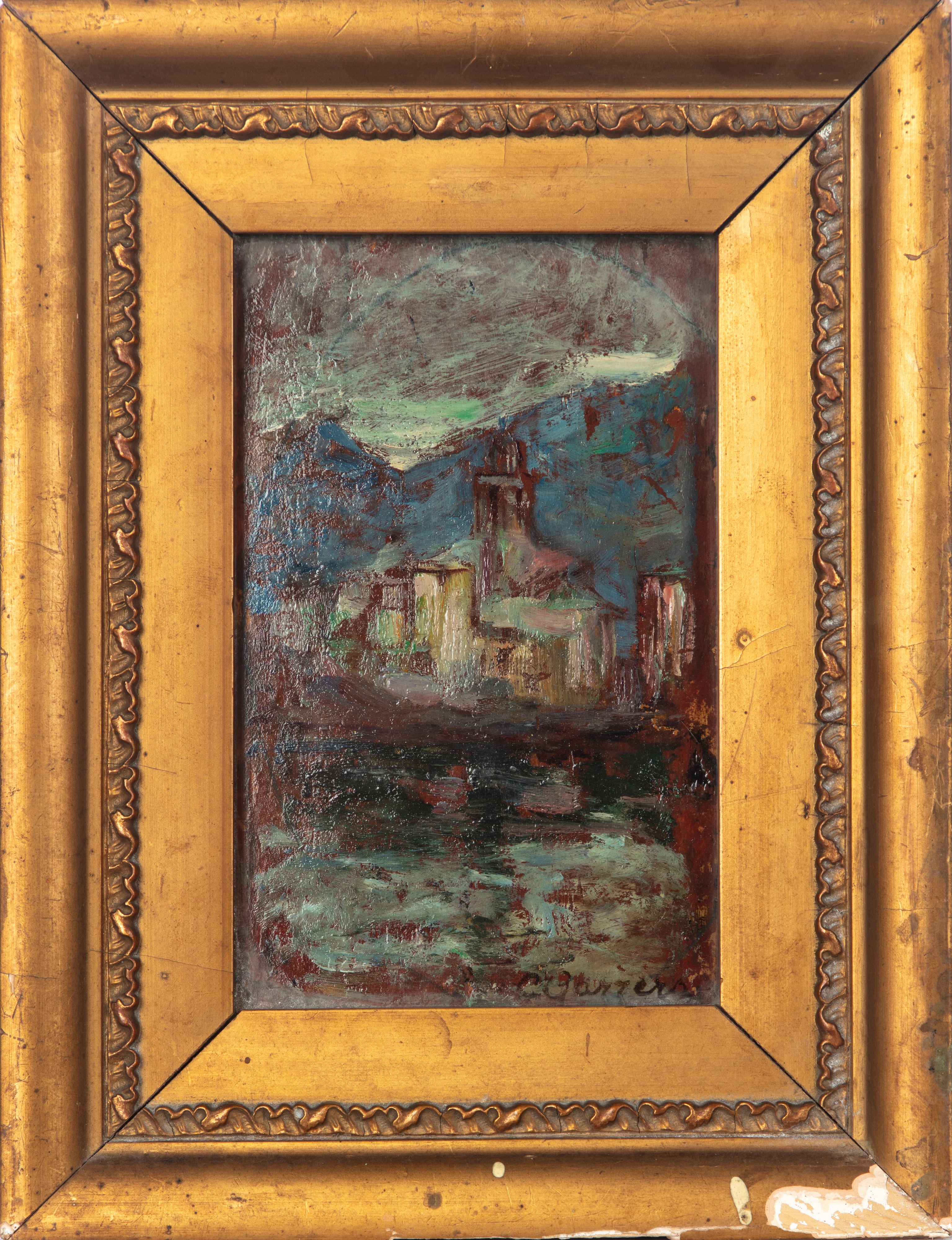 Scuola Italiana, Secolo XX - Borgo sul Lago di Como