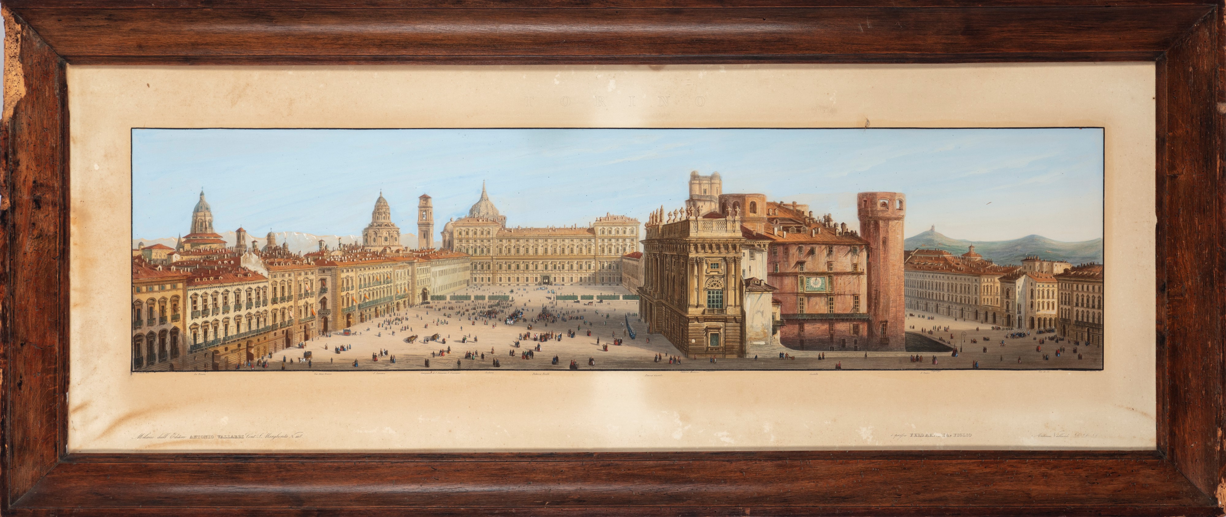 Francesco Citterio - Carlo Bossoli - Torino, Veduta di Piazza Castello